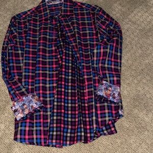 Robert Graham Vibrant Plaid Button Down Shirt